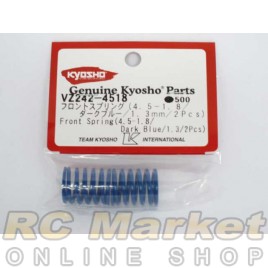 KYOSHO VZ242-4518 Front Spring (4.5-1.8/Dark Blue/φ1.3) (2)