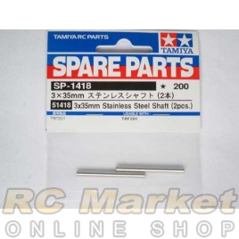 TAMIYA 51418 3x35 mm Stainless Steel Shaft (2)
