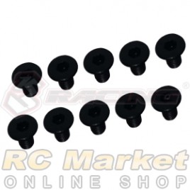 3RACING TS-SFS305 M3 x 5 Flat Head Hex Socket (10pcs)
