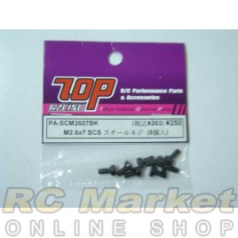 TOP PA-SCM2607BK Sp. Countersunk Screw - M2.6 x 7 (8 pcs)