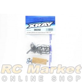 XRAY 302202 Alu Steering Blocks With Graphite Extension Plates - Set