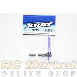XRAY 302664 Composite Ball Joint 4.9mm Unidirectional - Open (4)